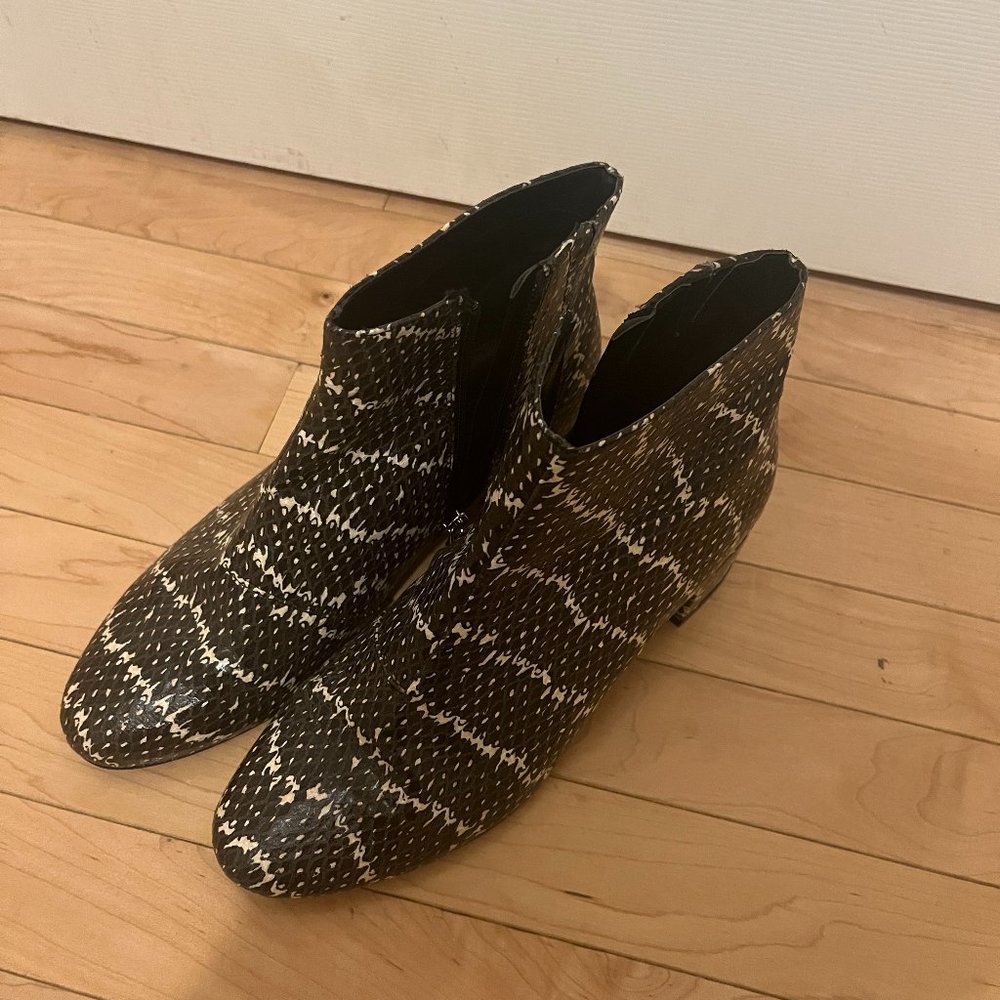 TOPSHOP SNAKESKIN STYLE WOMENS ANKLE BOOTS SZ 6